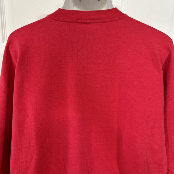 Vintage Northern Reflections Winter Cabin Graphic Sweatshirt Red Cottage Core XL - Picture 12 of 13